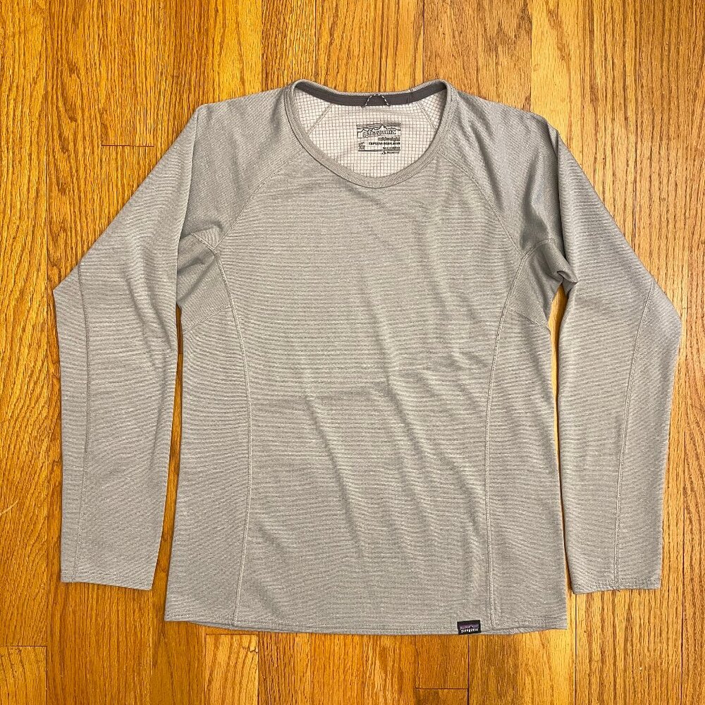 Patagonia Midweight Capilene Baselayer Shirt Size XS Gray Long Sleeve Polartec